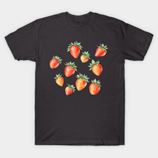 Fresh strawberries in watercolor T-Shirt